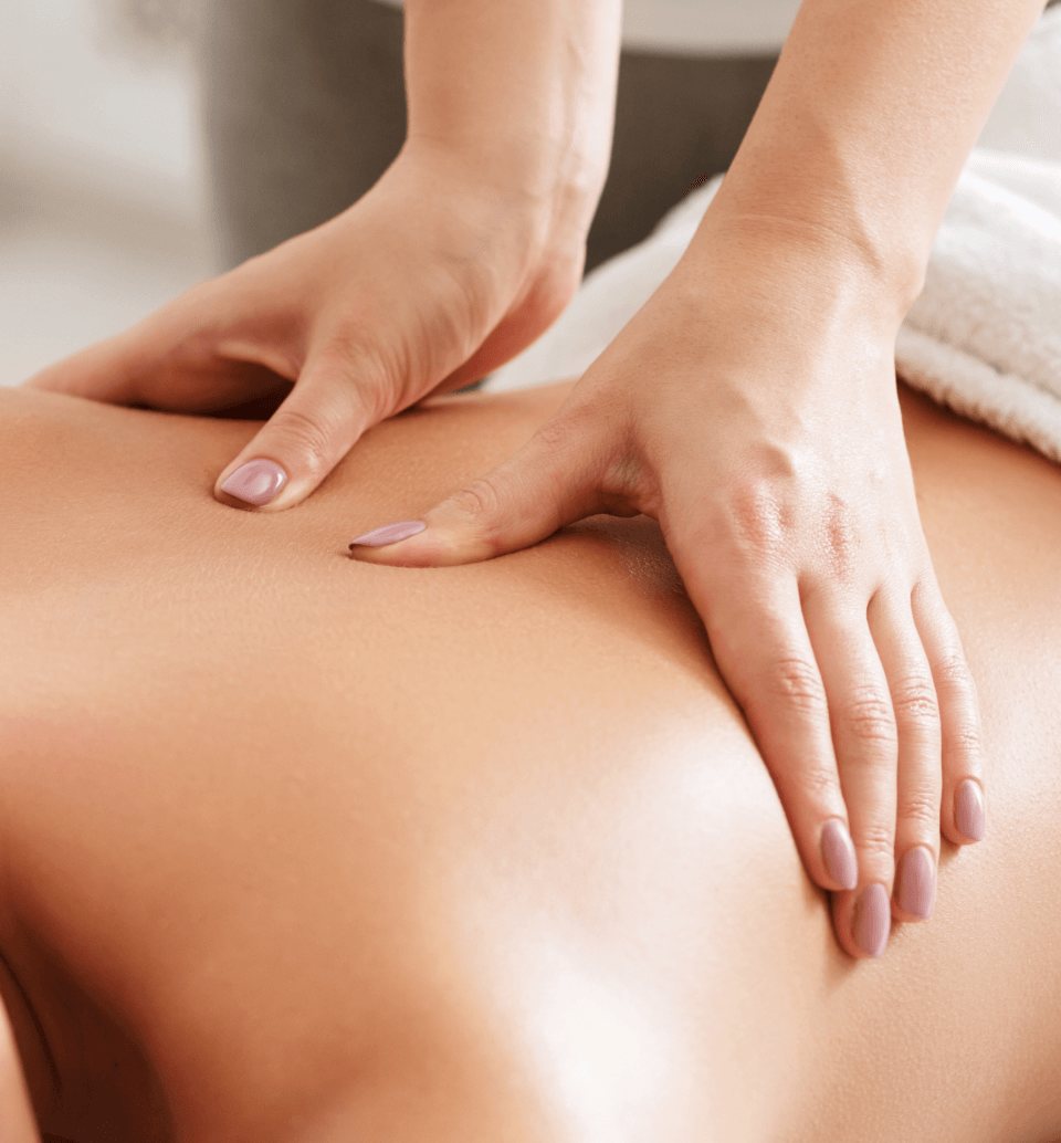 A person receiving a relaxing massage.